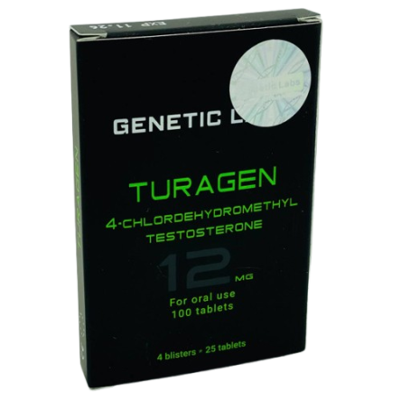 TuraGen 12 mg 25 таб (Genetic Labs) — Туринабол для сухої маси й рельєфу